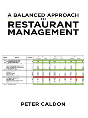 cover image of A Balanced Approach to Restaurant Management